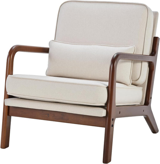 DUMOS Mid Century Modern Accent Chair, 16'' Seat Height Cozy Lounge Chair